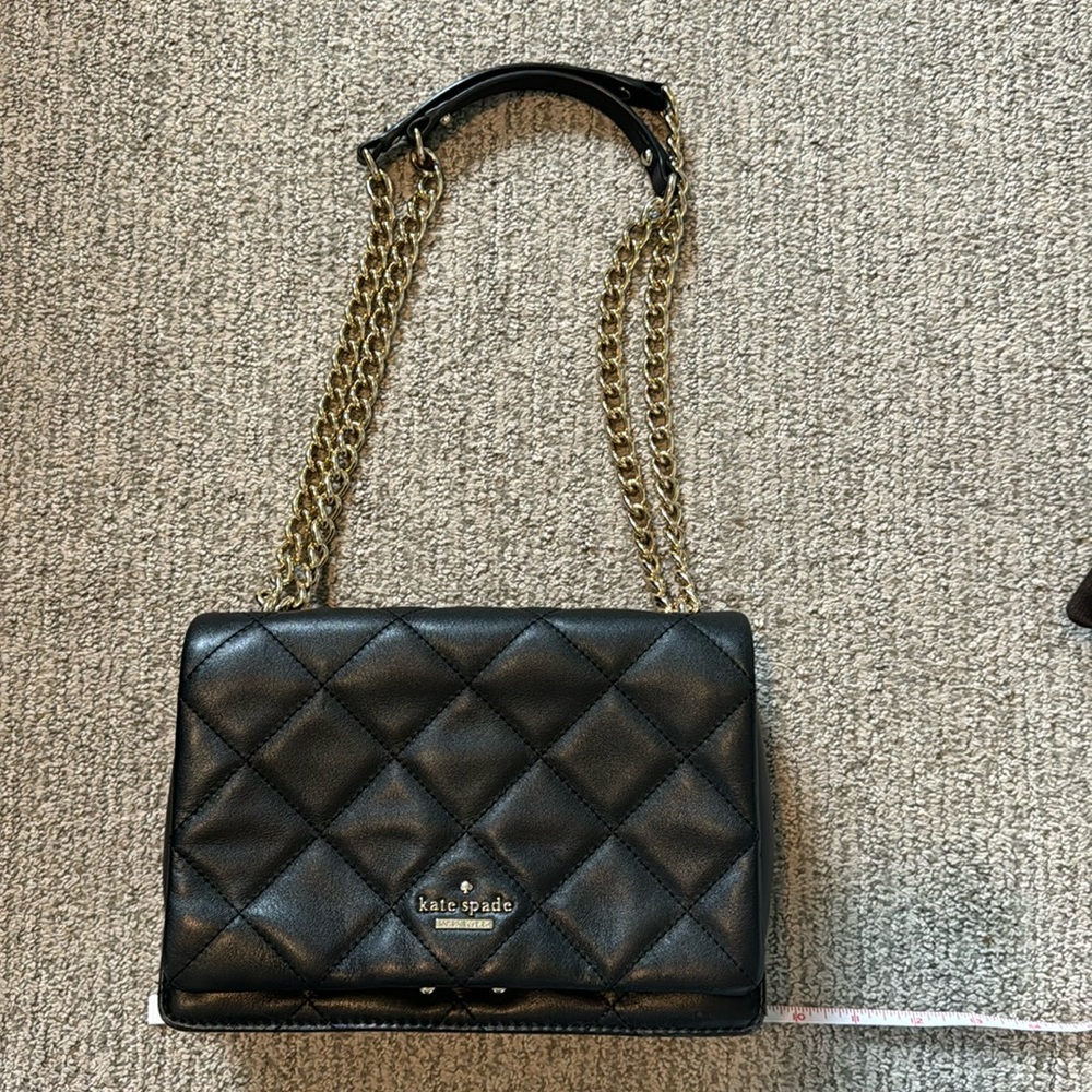 Kate spade quilted black bag